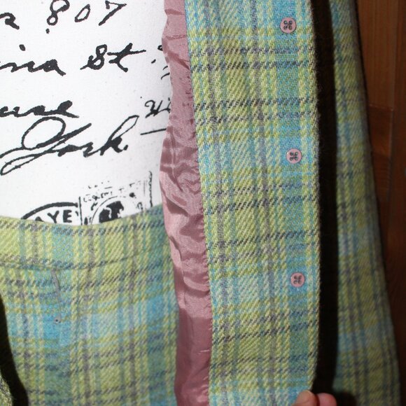 Ellen Tracy Linda Allard Vintage Plus Wool Lined Plaid Suit Size 14 - Picture 5 of 11
